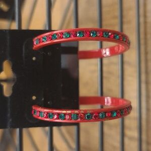 Vintage Christmas Hoop Earrings